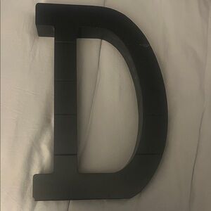 Large Decorative Letter D - Black